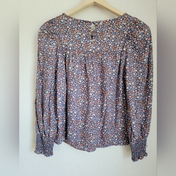 Universal Threads Purple Ballon Sleeve Flower cottagecore Blouse XS - Picture 10 of 12